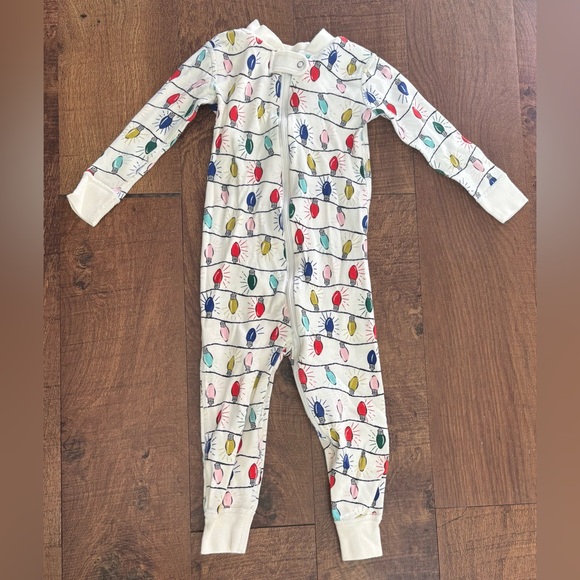 Hanna Andersson bright bulbs unisex todd Christmas Xmas one piece/sleeper 2T/85 - Picture 3 of 8